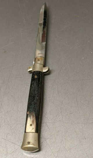 Rare Vintage Pic Stainless Steel Japan Japanese Stiletto Style Folding Knife
