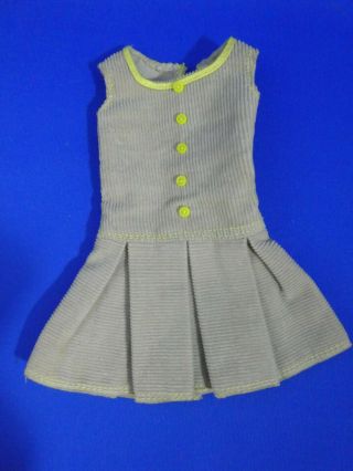 Vintage Francie Pak Pleat Neat Beige Corduroy Dress Tm Tag Rare Vgc