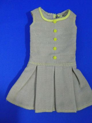 Vintage Francie Pak Pleat Neat Beige Corduroy Dress TM Tag Rare VGC 3