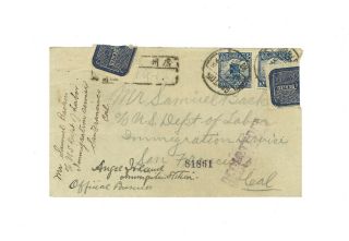 Rare Chinese China 1915 Registred Cover From Canton To San Francisco,  Usa