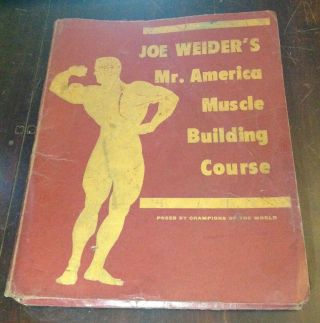 Rare Vintage 1957 Joe Weider Mr America Muscle Building Course Booklets 1 - 7