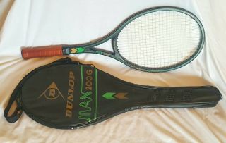 Rare Vintage Dunlop Max 200g Grafil Injection Tennis Racket L4 L4 1/2 W/case