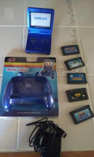 Nintendo Game Boy Advance Sp Cobalt Blue Handheld System Very Rarely Played