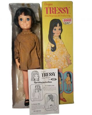 Rare1970 Ideal Gorgeous Tressy Doll Crissy Family