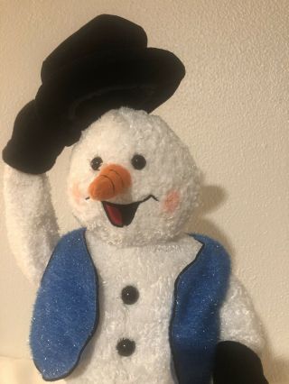 Rare Gemmy Snowflake Spinning Snowman Snow Miser Animated 1 Song Read