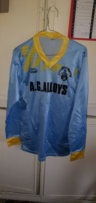Very Rare Morton 1987 Blue Away Shirt Long Sleeve