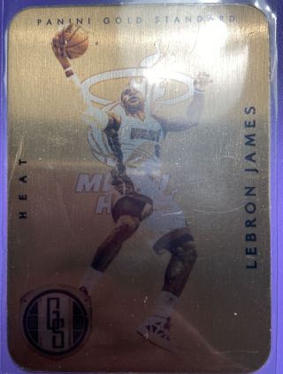 2012 - 13 Panini Gold Standard Metal Gold Plate Lebron James 5 Extremely Rare