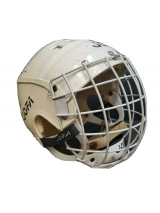 Vintage Jofa 250 Senior/51 - 270 280g Grill Mask Ice Hockey Helmet White Rare