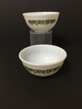 Vintage Rare Pyrex 770 Set Of Two Small Footed Spring Blossom Rice Bowls Htf