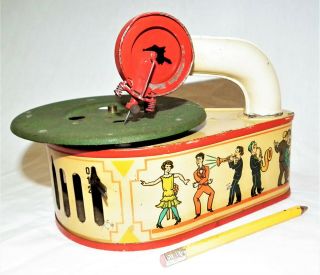 Rare Vintage 1920s Jazz Small German Phonograph Gramophone 78 Rpm Record Player