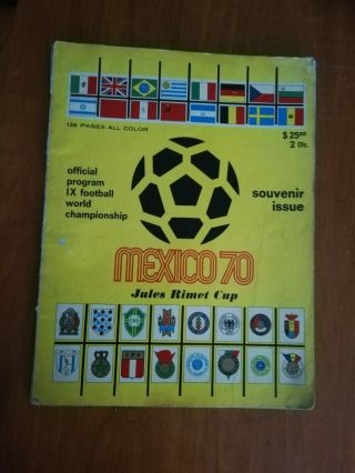 Rare 1970 Mexico World Cup Final Souvenir Brochure/programme
