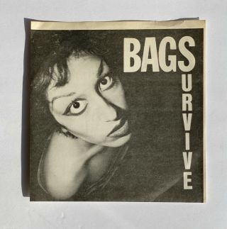 The Bags " Survive " 7 " Rare Dangerhouse
