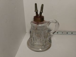 Rare American Whale Oil Finger Lamp,  Pewter Snuffers