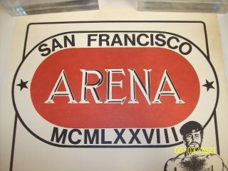1978 Poster,  " Arena " San Francisco,  Gay Bar,  Leather,  9th St.  22 " X 13 " Rare