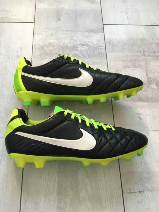 Nike Tiempo Legend Iv Fg Football Soccer Cleats Acc Leather Us8.  5 Uk7.  5 Rare