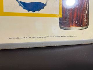 Vintage Say Pepsi Please Tin Metal Soda Cola Sign USA M - 239 Advertising RARE 2