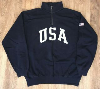Polo Sport Ralph Lauren Rare Vintage 90s Usa Flag Logo Pullover Sweater Size L