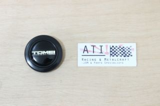 Rare Jdm Tomei Racing Black & Chrome Steering Wheel Horn Button