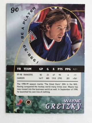 Wayne Gretzky 1998 - 99 Be A Player 90 Fall Expo show card 02/05 rare 2