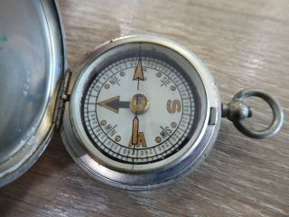 Rare Ww2 Dates C1940 F.  Barker & Son Military Pocket Compass.