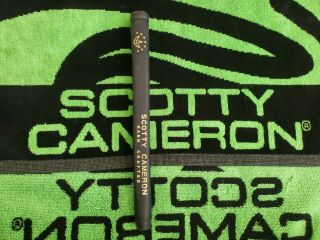Rare Scotty Cameron Leather Stitchback Hand Crafted Black/gold Putter Grip⛳⛳⛳