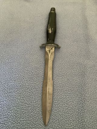 Vintage And Rare Gerber Mark Ii Survival Knife With Double Edge Dagger Blade