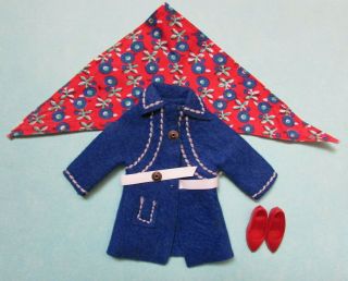Fab Rare Vintage 1970 Pedigree Sindy Doll Htf Complete Winter Coat Outfit