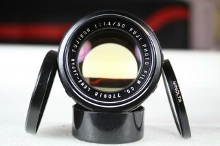 Rare - - Vintage Yellow Fuji 50mm/f1:1.  4 Fujinon Lens For Petax 42mm Mount