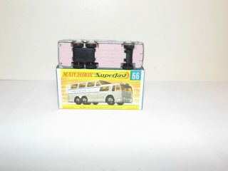 Matchbox Trans.  S/f No.  66 - A Greyhound Coach Rare Pink Base Mib