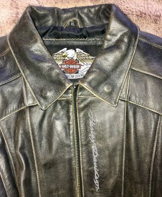Rare Harley Davidson Women’s Escapade Leather Jacket Extra Large (xl) Ghosting