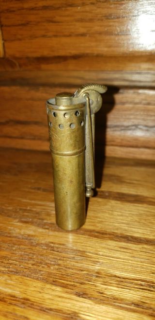 Rare Vintage Brass Imco 2200 Flip Top Trench Torch Lighter.
