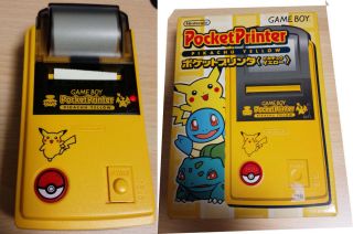 Nintendo Game Boy Color Pocket Printer Pikachu Yellow Gb Japan Rare