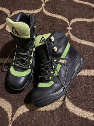 Rare Vintage Nike Air Max Superdome Hiking Boots Acg 316993 - 071 Volt Men Us 11