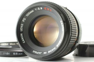 Rare " O " [near Mint] Canon Fd 100mm F2.  8 S.  S.  C.  Ssc Mf Lens From Japan 437
