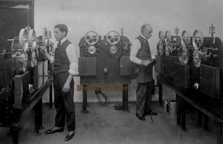 1900s Early Movies Vitagraph Rare Filling Film Reels Glass Photo Negative - Bb
