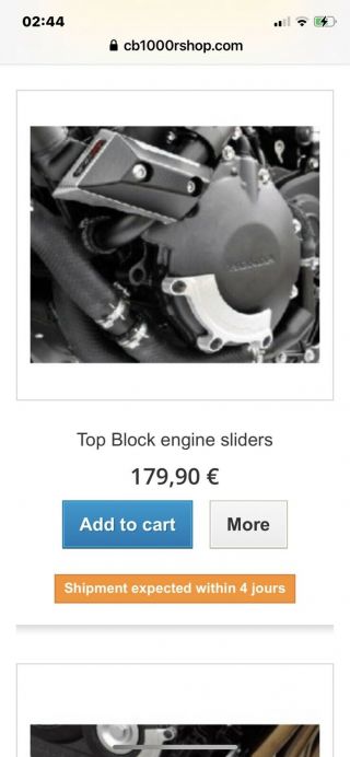 Honda Cb1000r 2018 - 20 Top Block Engine Sliders/protectors Rare Bargain