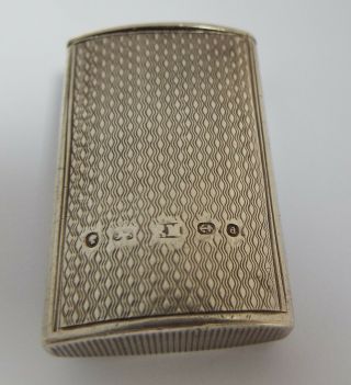 Rare Early English Antique Victorian 1875 Sterling Silver Vesta Match Case