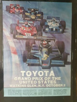 Rare Toyota Grand Prix Poster 1977 - - Toyota - Memorobilia