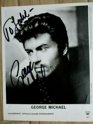 Rare 1988 George Michael Autographed Photo Rock/pop Musician Signed Photo 8 X10
