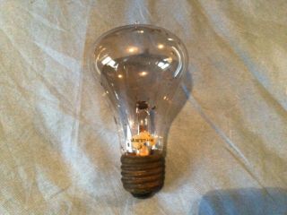 Rare Antique Light Bulb Label Tipped Bulb Shelby