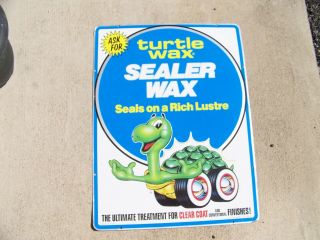 1993 Turtle Wax Sealer Wax Seals On A Rich Lustre Rare Vintage Sign Authentic