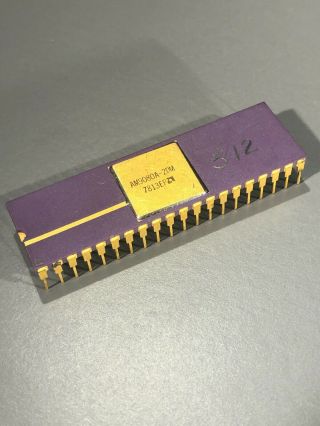 Rare Amd Am8080a - 2dm - Intel 8080 Microprocessor Clone - Gray,  Ceramic,