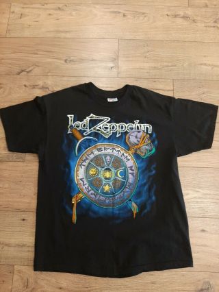 Vintage 1994 Hanes Myth Gem Led Zeppelin Rare T - Shirt 90s Rock Great Color