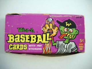 1966 Baseball Weird Oh Card Display Box Fleer Rare