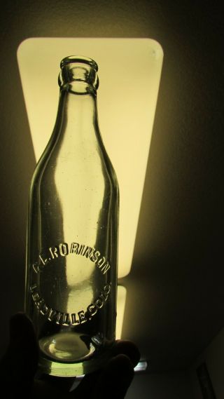 Leadville,  Colorado.  Soda Bottle G.  E.  Robinson Bottle Rare Excelent
