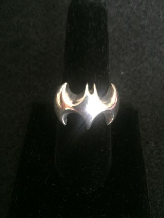 Rare Rlm Robert Lee Morris Dc Comic Sterling Silver Batman Ring,  Size 8 Euc