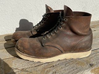 Vintage Rare Red Wing Round Toe 9111 Leather Vintage Size 9d Work Wear Boot 9