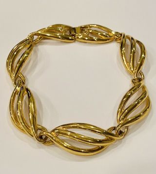 Chunky Vintage Signed Givenchy Necklace Gold Tone Runway Rare Chain Link
