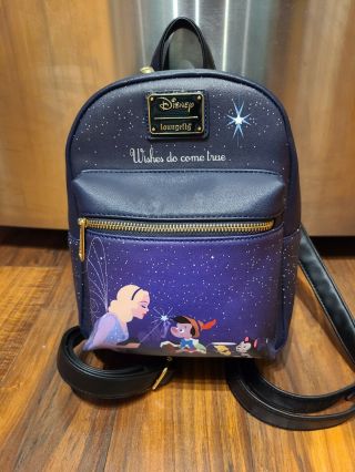 Disney Loungefly Pinocchio Blue Fairy Mini Backpack.  Box Lunch Rare