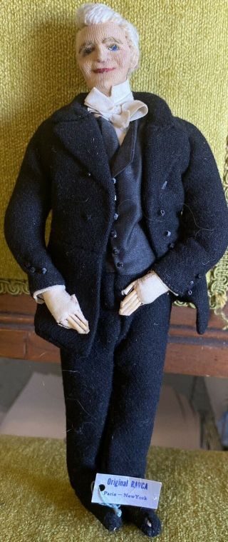 Rare Antique Tagged France Ravca Cloth Doll President James Garfield